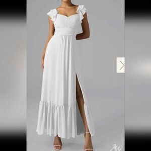 AW Bridal Elegant White Maxi Dress Size 8